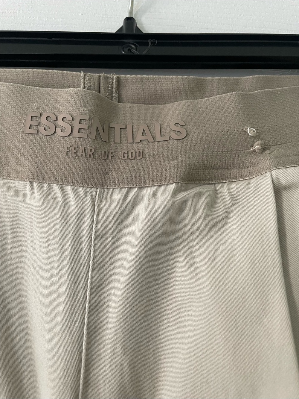 Fear of God ESSENTIALS Beige Wide Leg Trousers (small nip on waist band) see pic